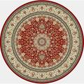 Dynamic Rugs Ancient Garden 5 ft. 3 in. Round 57119-1414 Rug - Red/Ivory ANR5571191414